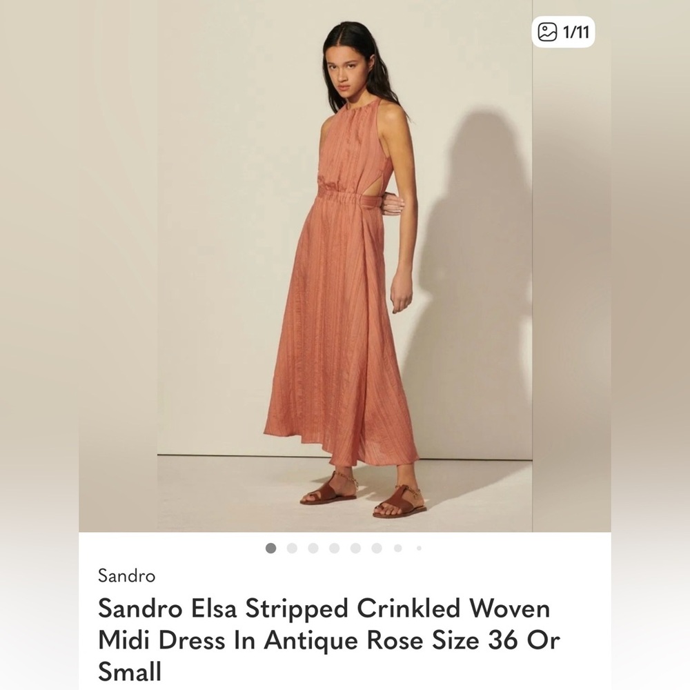 Sandro Elsa striped dress